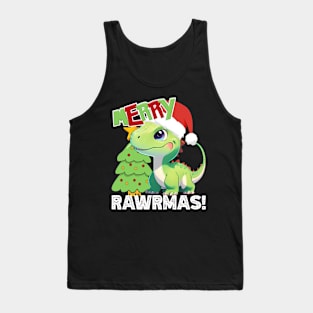 Merry Rawrmas Christmas Dinosaur Cute Great Kids Boys Girls Tank Top